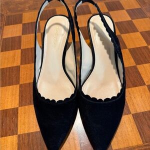 Pelle Moda Black Slingback Heels